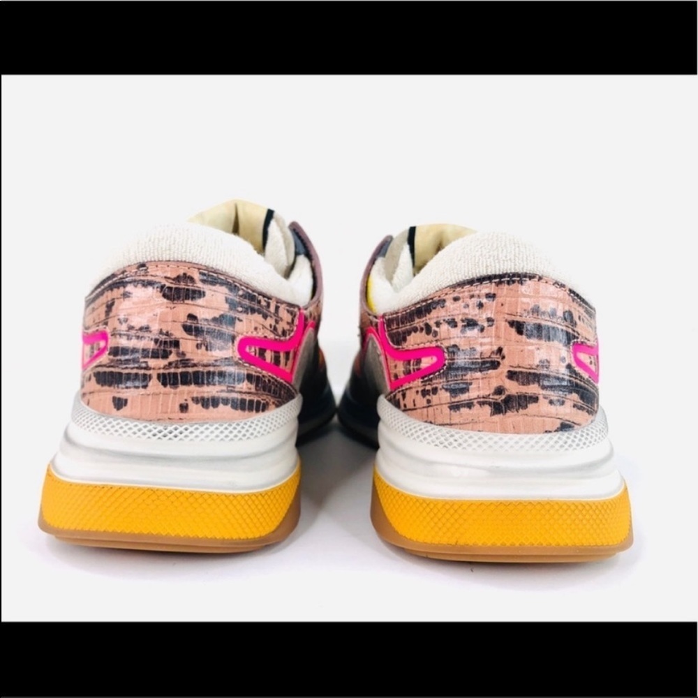 GUCCI Ultrapace Ace Snake Leather Distressed Suede 592348 Women Sneakers 34.5 - Picture 6 of 13